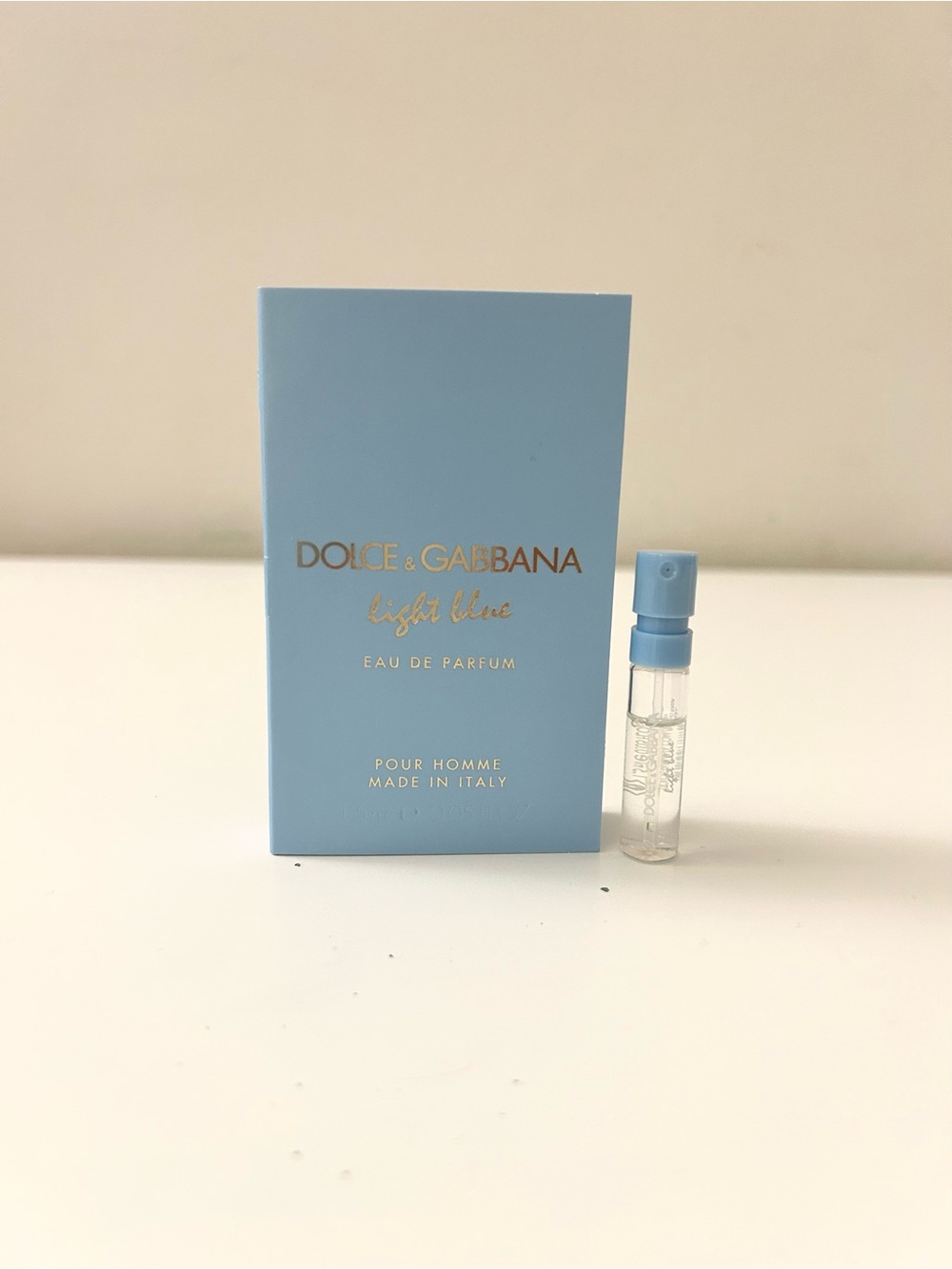 🌸DOLCE & GABBANA Light Blue Pour Homme EDP Vial Spray Sample 1.5 mL